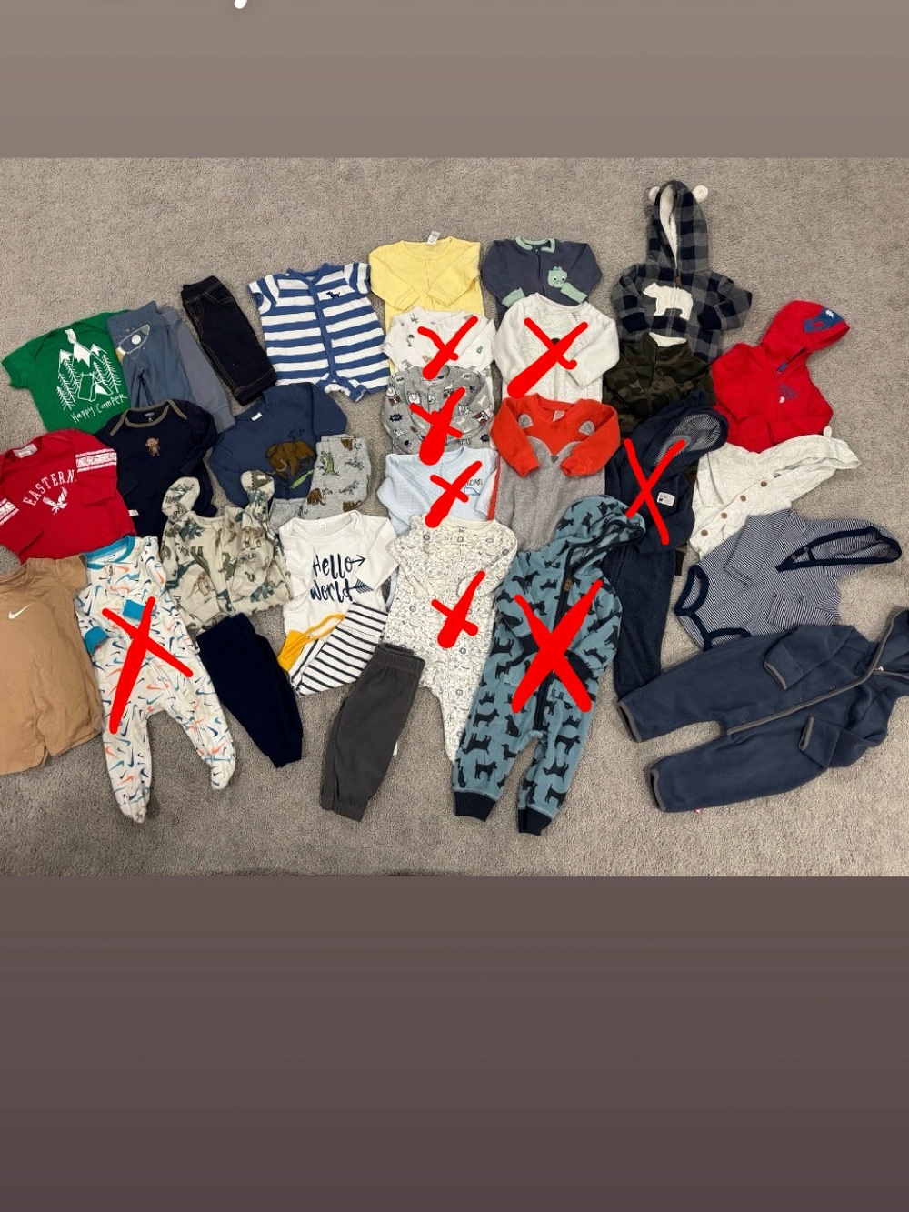 Baby boy clothing bundle size 6 month